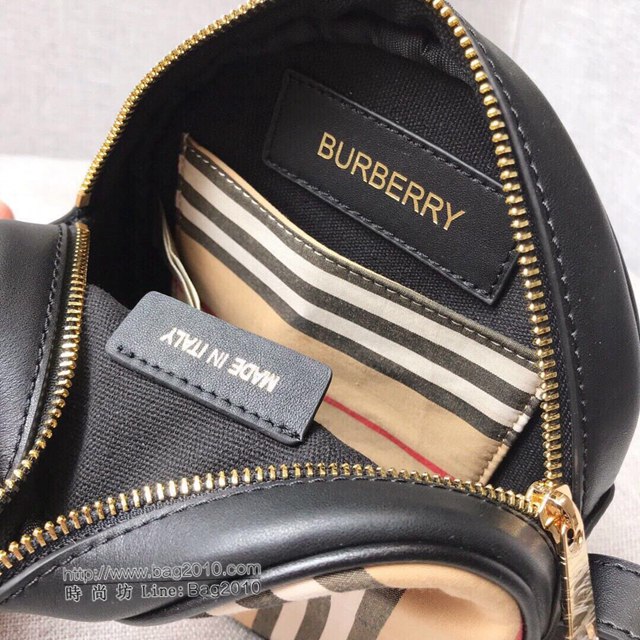 Burberry專櫃新款女包 巴寶莉塗鴉圓餅迷你包 經典格紋斜挎女包  db1188
